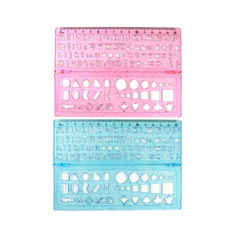 Multifunction Stencil Ruler &ndash; Blue, , large