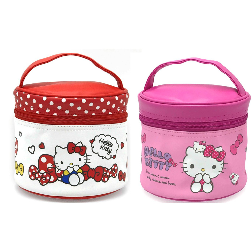 Hello Kitty PU輕便圓筒便當袋, , large