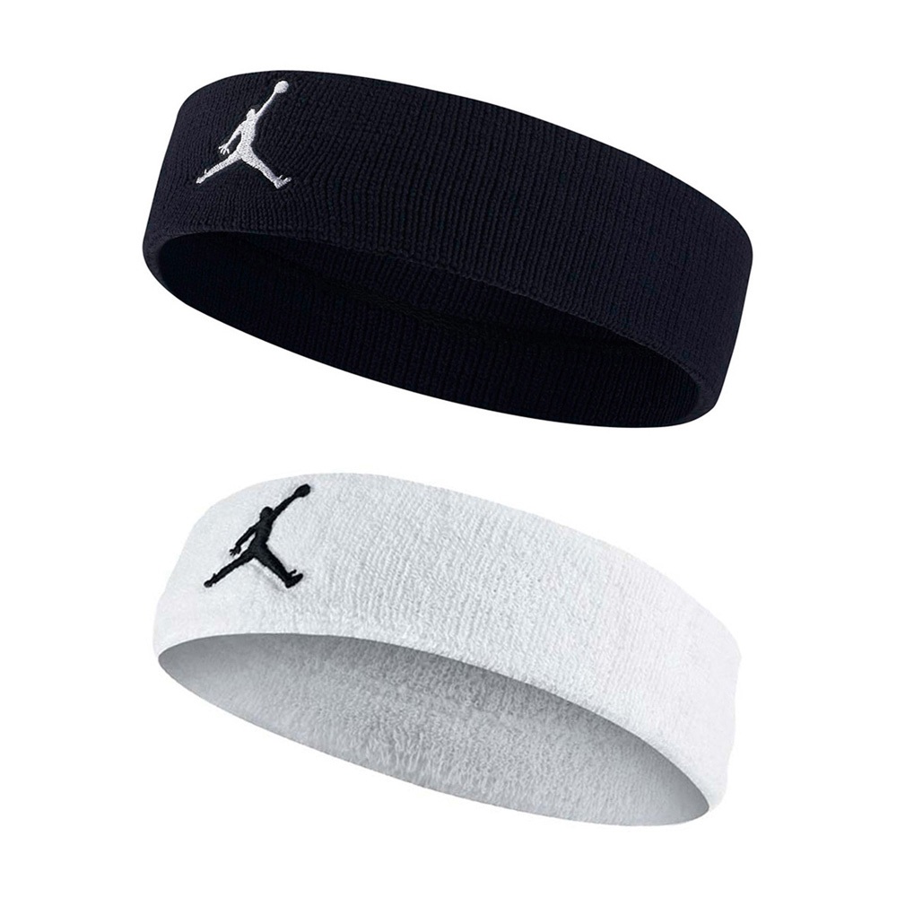 NIKE JORDAN DRI-FIT 單色頭帶 戶外 運動 止汗髮帶 飛人喬丹 簡約 排汗 乾爽 透氣 彈性 黑 白, , large