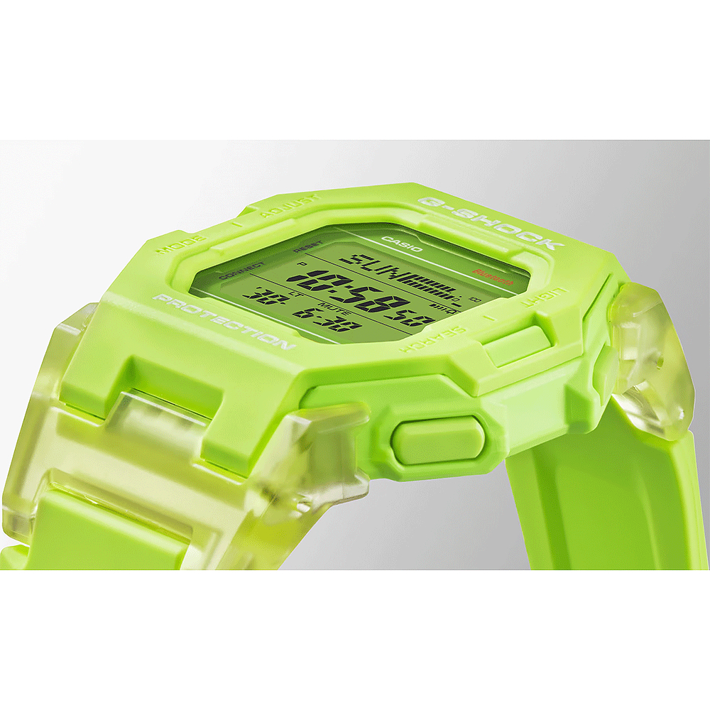 CASIO 卡西歐 G-SHOCK 纖薄時尚未來感藍牙運動電子錶 手錶-螢光黃 GD-B500S-3, , large