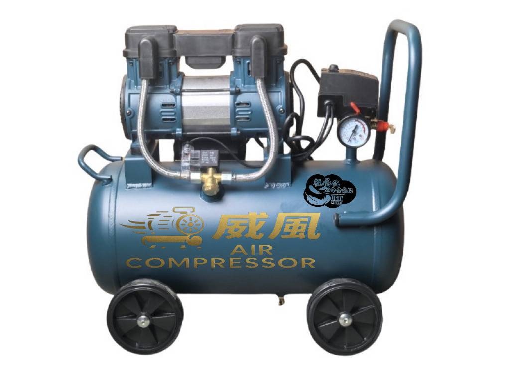 WIN五金 台灣品牌 威風牌 無油 無碳刷 <WA-2515A鐵桶15L>鐵桶式空壓機 110V 純銅馬達 無油空壓機 快速打氣機 打氣機 快速空壓機, , large