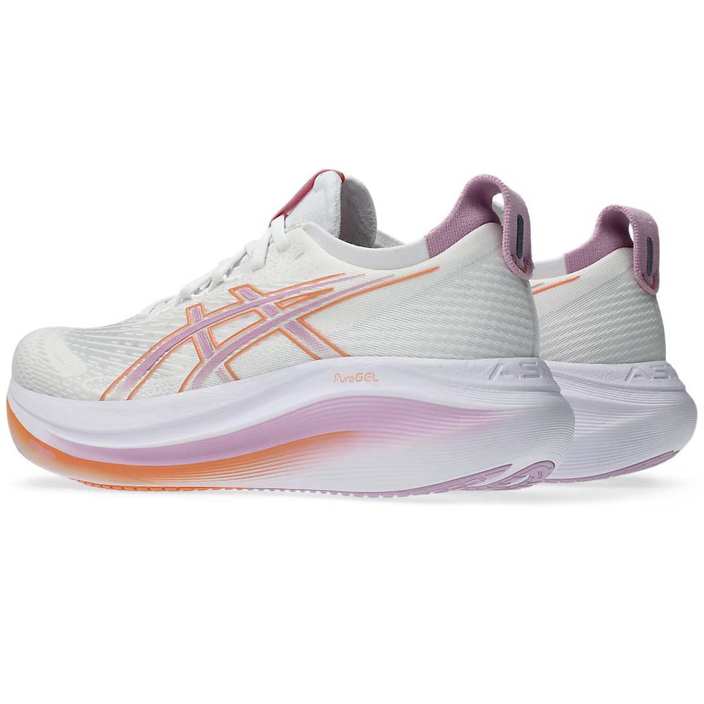 [秉宸] ASICS GEL-NIMBUS 27 (D) 女慢跑鞋 橘粉白 寬楦 1012B752-101, , large