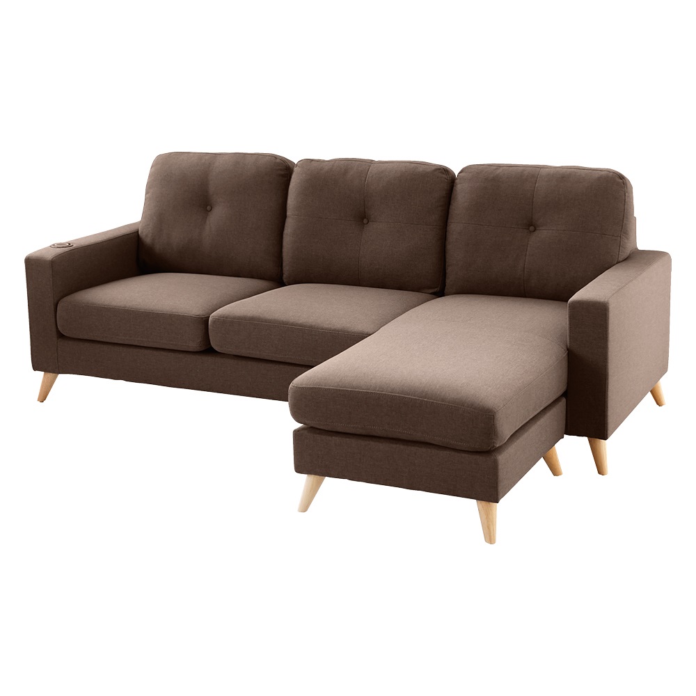 Alison L-shaped fabric sofa, , large
