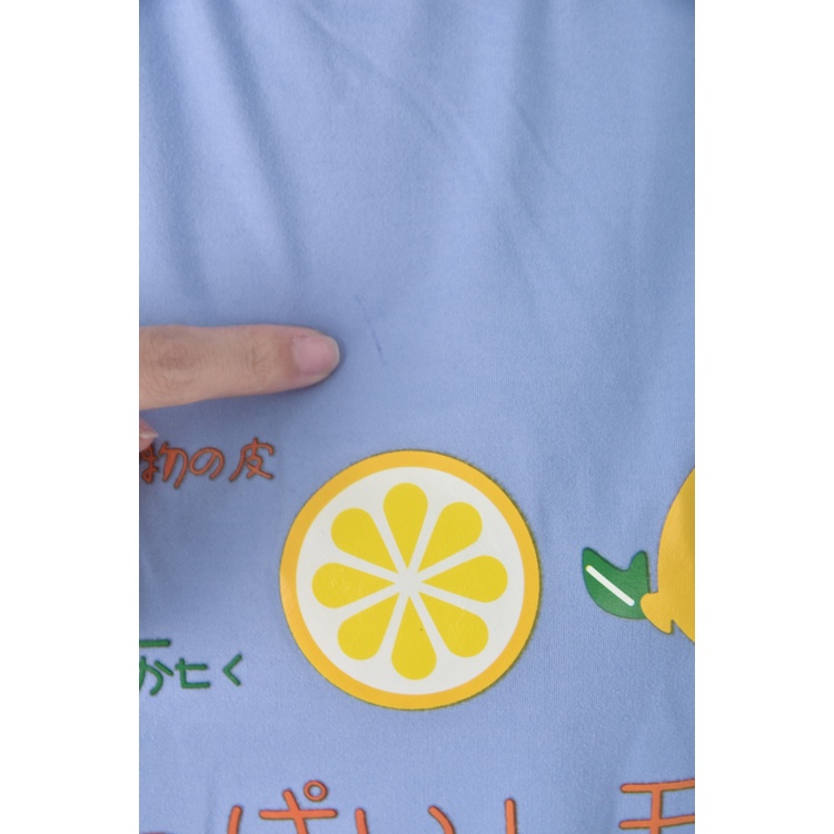 (L) 檸檬藍色短袖上衣二手衣, , large