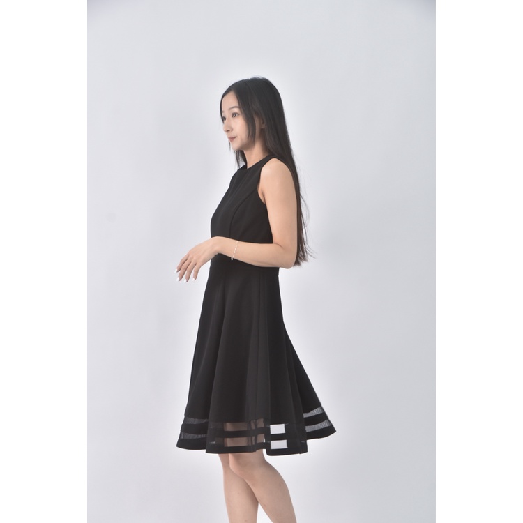 (S) calvin klein質感無袖黑色洋裝二手衣, , large