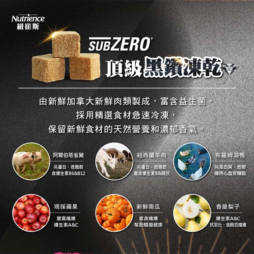 【拉拉寵物小舖】紐崔斯 狗飼料 低敏無榖犬＋凍乾【美膚羊肉＋南瓜】1.8公斤 單一蛋白黑鑽系列, , large