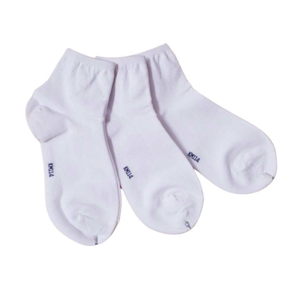 [Kaimei Cotton Industry] 🔥Thanksgiving Clearance Price🔥12 pairs per set MIT made in Taiwan Thin needle style White pure cotton 1/2 socks, , large