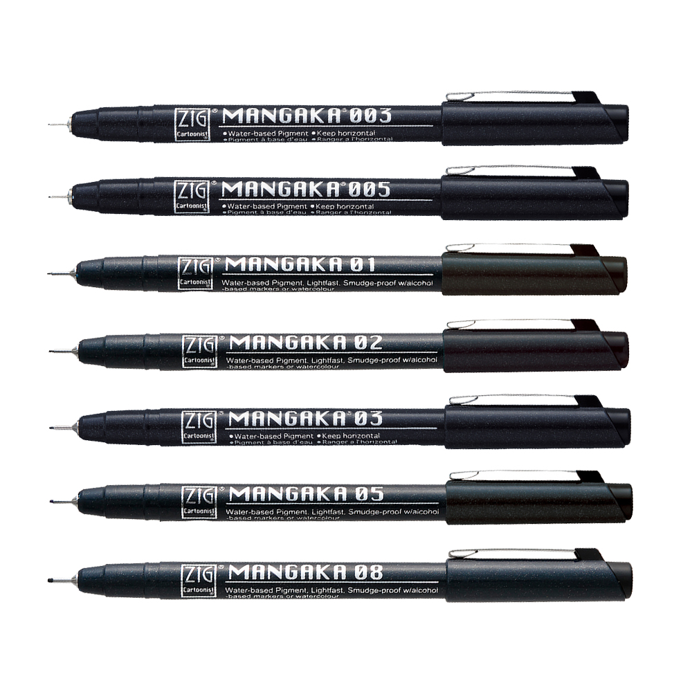 【Kuretake 吳竹】ZIG 漫畫代針筆 黑色 0.03mm~0.8mm /支 CNM-003~08-5V(日本品牌)  -  多款可選