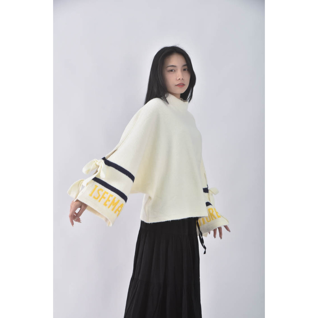 (S) vero moda綁帶白色長袖上衣二手衣, , large