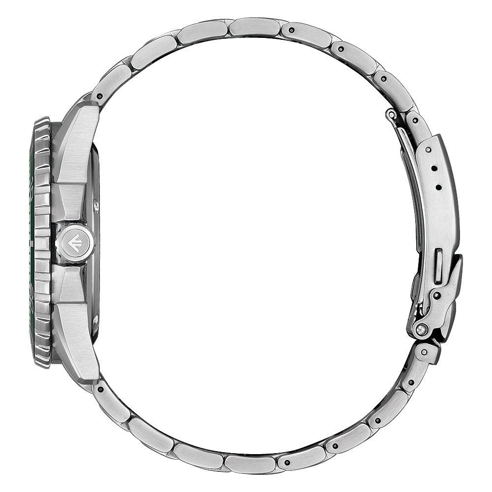 CITIZEN 星辰 PROMASTER MARINE 光動能200米潛水錶-銀x綠 BN0199-53X, , large