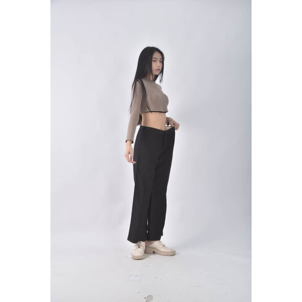 (XL) margaret howell羊毛亞麻黑色長褲二手衣, , large