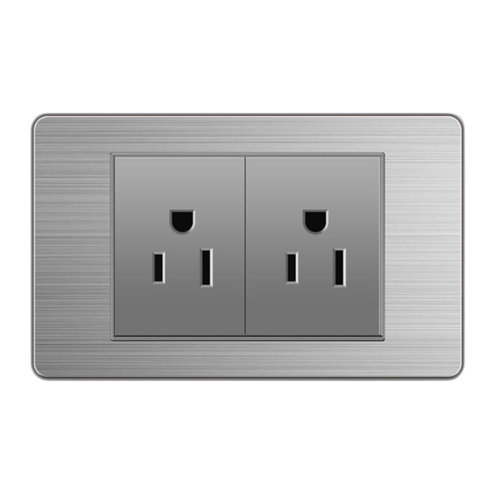 美式面板分體扁3孔*2, , large