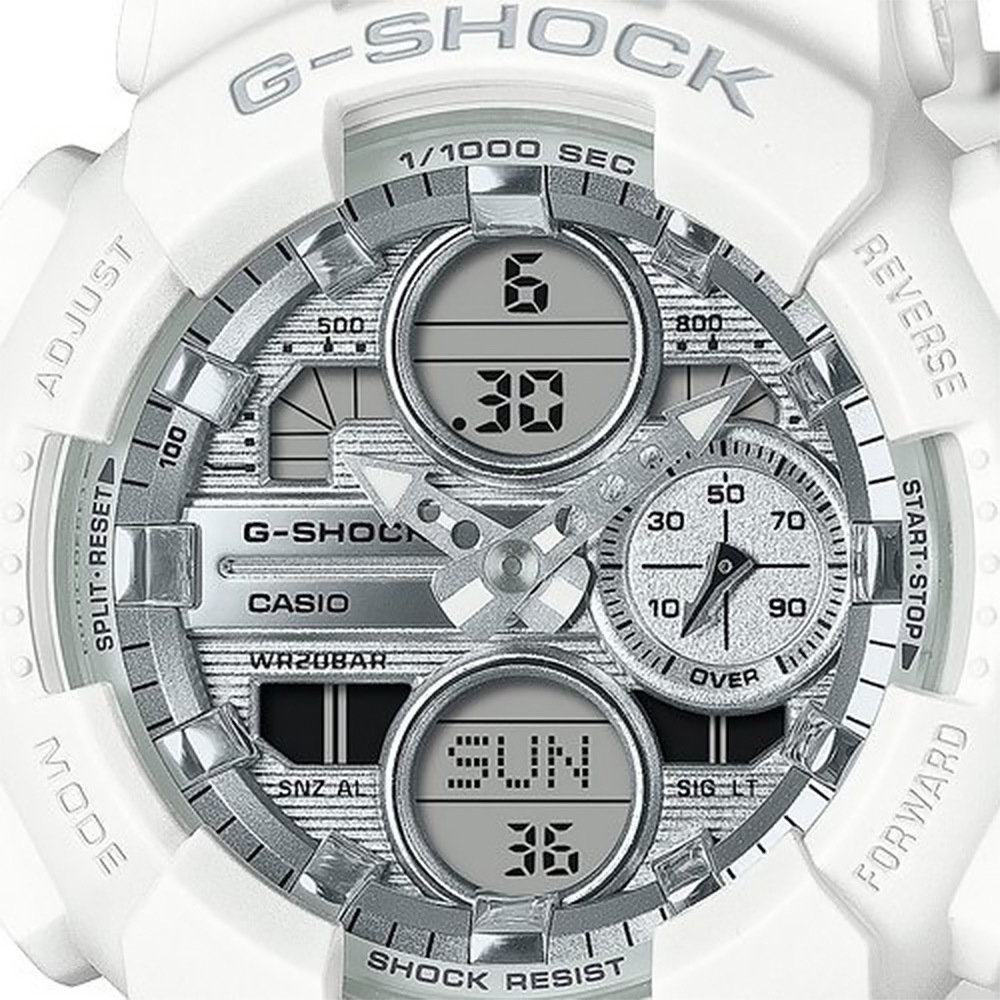 CASIO 卡西歐 G-SHOCK 海波粼粼 蒸鍍光澤雙顯手錶 GMA-S140VA-7A, , large