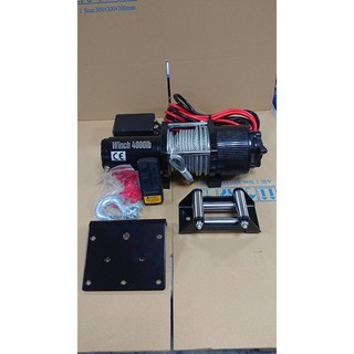 WIN五金 松盈牌DC-12V/24V 多種車用捲揚機付無線遙控 捲揚機 電動吊車 吊車 電動絞盤 電動捲線機 車用救援, , large
