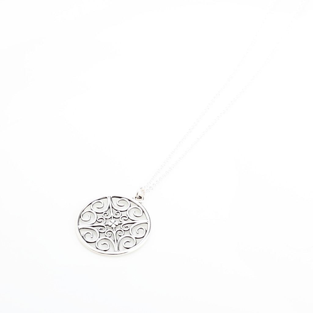 【Angel & Me】Song of Clover Filigree s925 sterling silver necklace birthday gift, , large