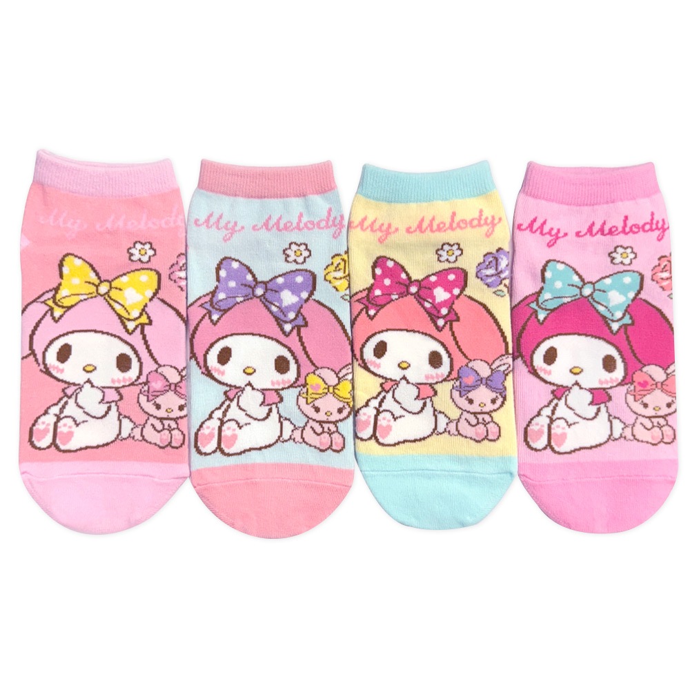 Sanrio 三麗鷗美樂蒂直版襪 My Melody兒童短襪 台灣製童襪 MM-A538【旺達棉品】, , large