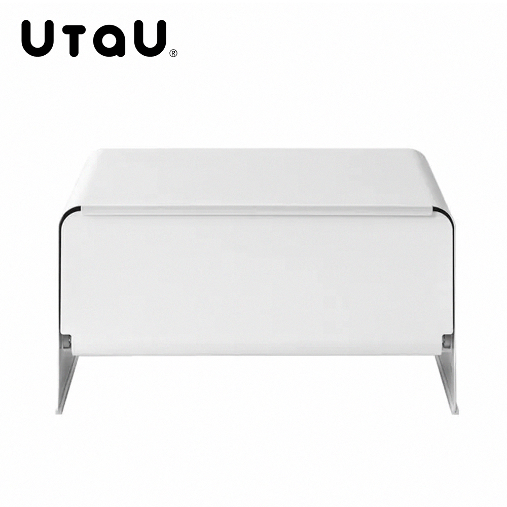 【UtaU】Japan-Designed Stylish Drawer-Type Storage Cabinet, Large (Magnetic Storage / Toaster Storage / Appliance Storage / Drawer Design) – Snow Peak White, , large