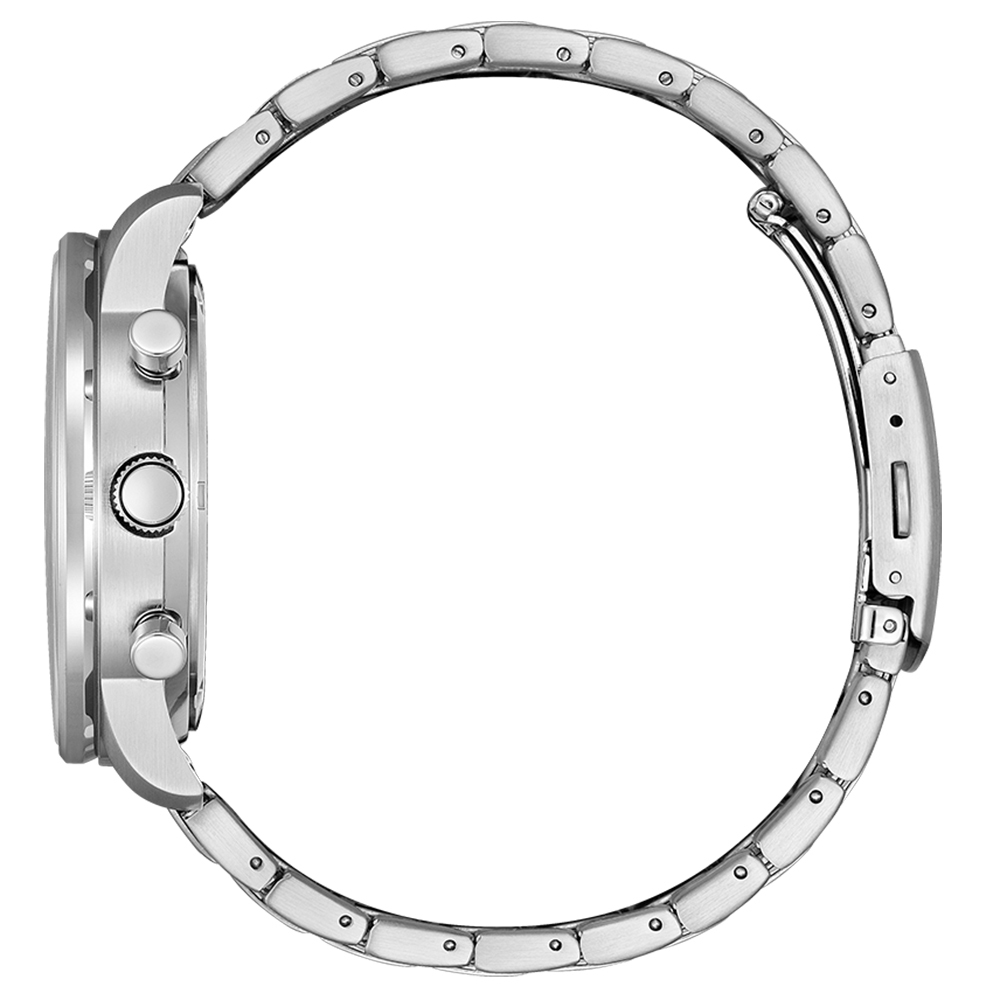 CITIZEN 星辰 賽車風格光動能三眼計時手錶 CA4500-91X, , large