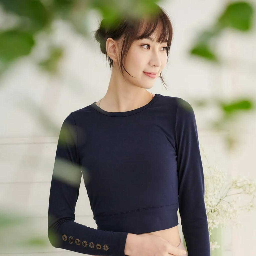 YOGA FLOW Ballet Tied Shirt - 綁帶蝴蝶結罩衫 - 銀河藍 Old Navy, , large