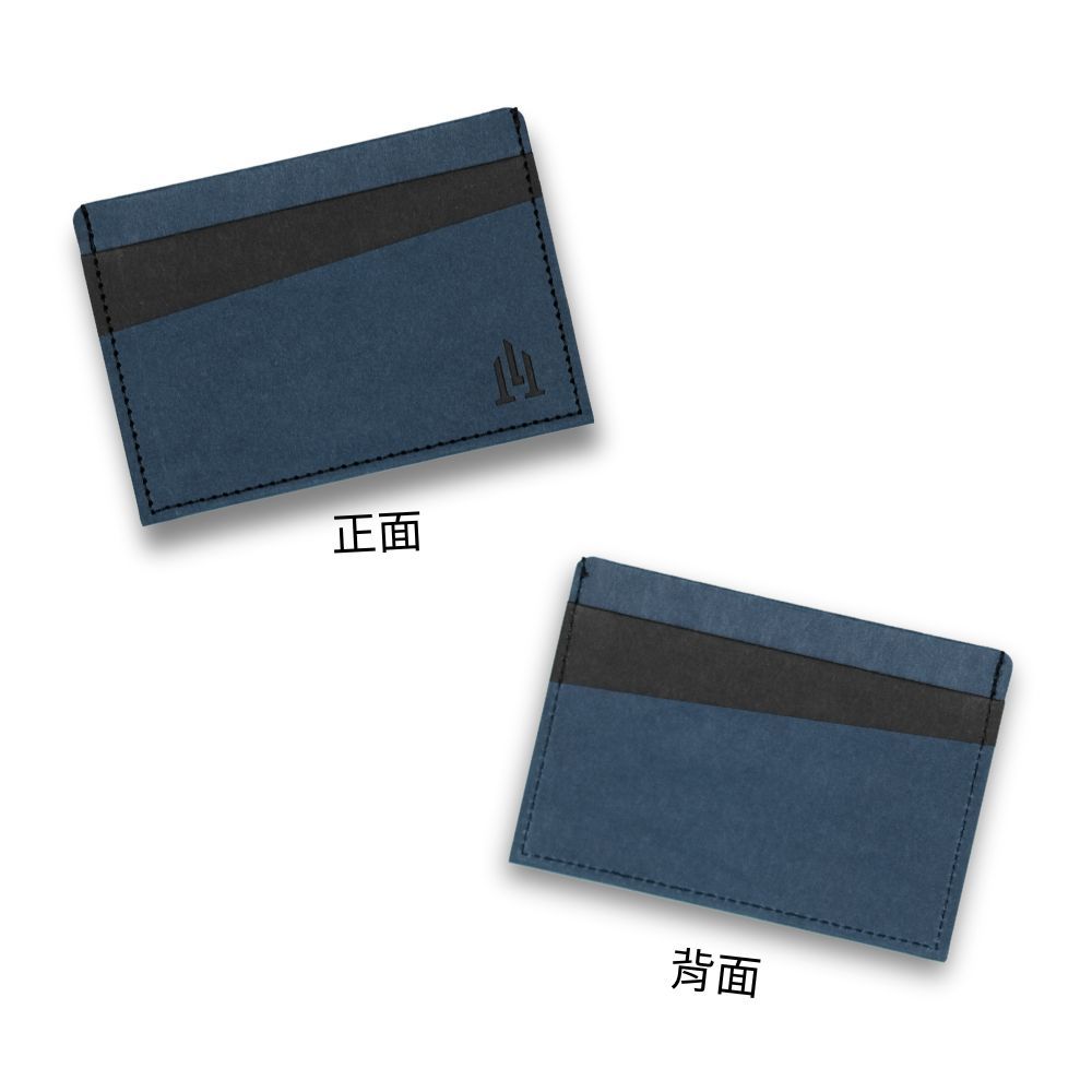 [LOGINHEART]免取卡正面感應卡夾 寧靜藍黑 可客製 悠遊卡/信用卡/各類卡片 直接感應不受其他卡片干擾, , large