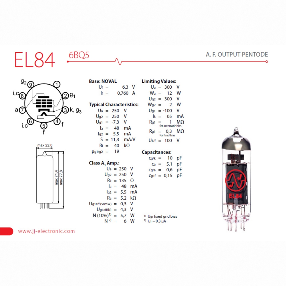 JJ EL84 真空管【敦煌樂器】, , large