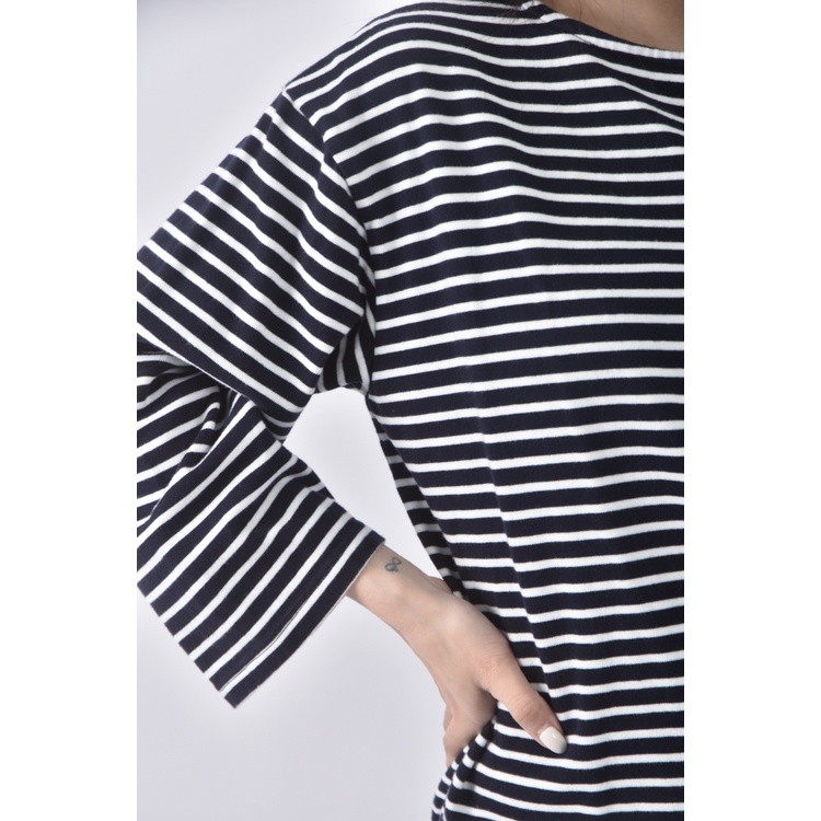 (M) majestic legon質感棉質純棉黑色長袖上衣二手衣, , large