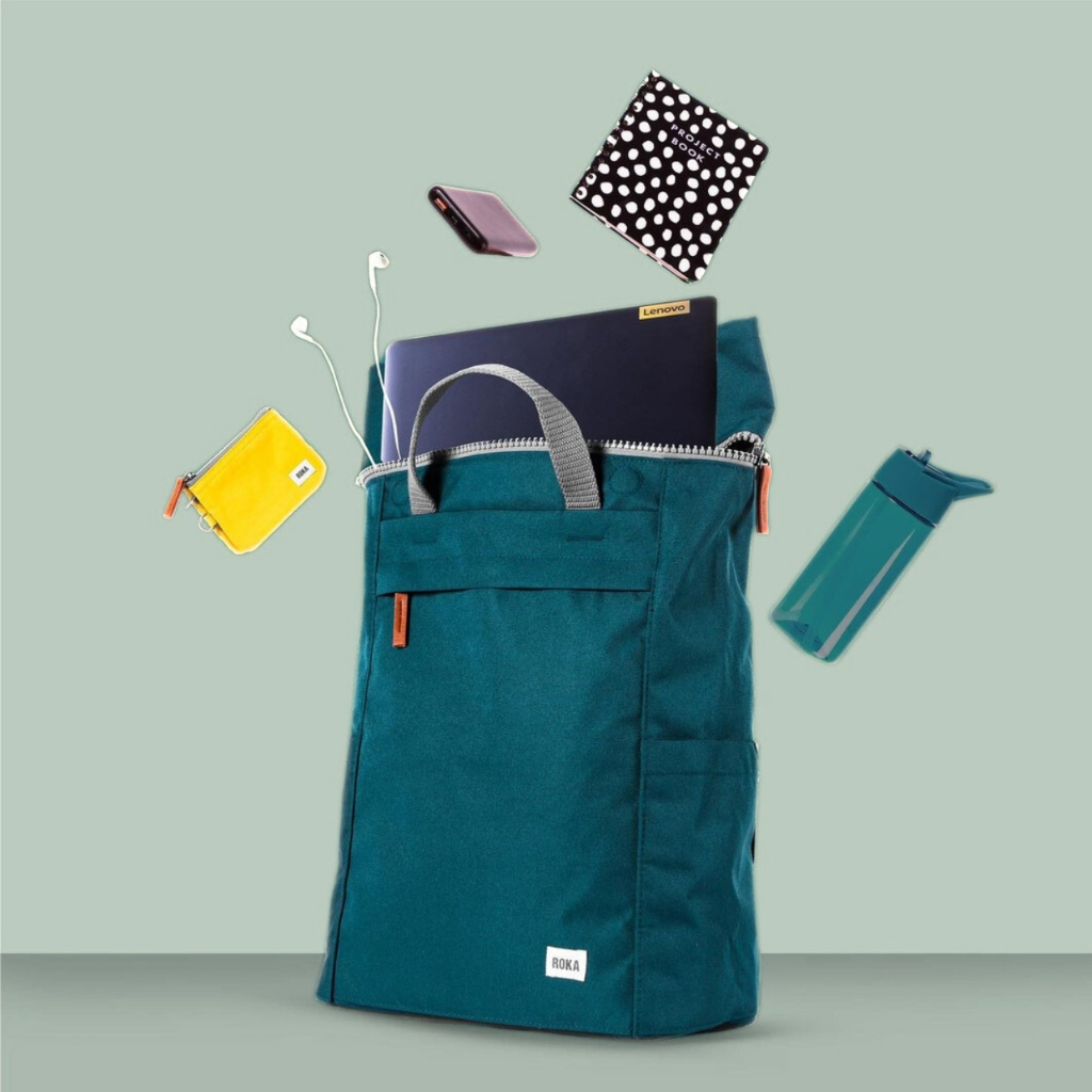 ROKA Lonndon Finchley Lightweight Traveling Backpack - Teal, , large