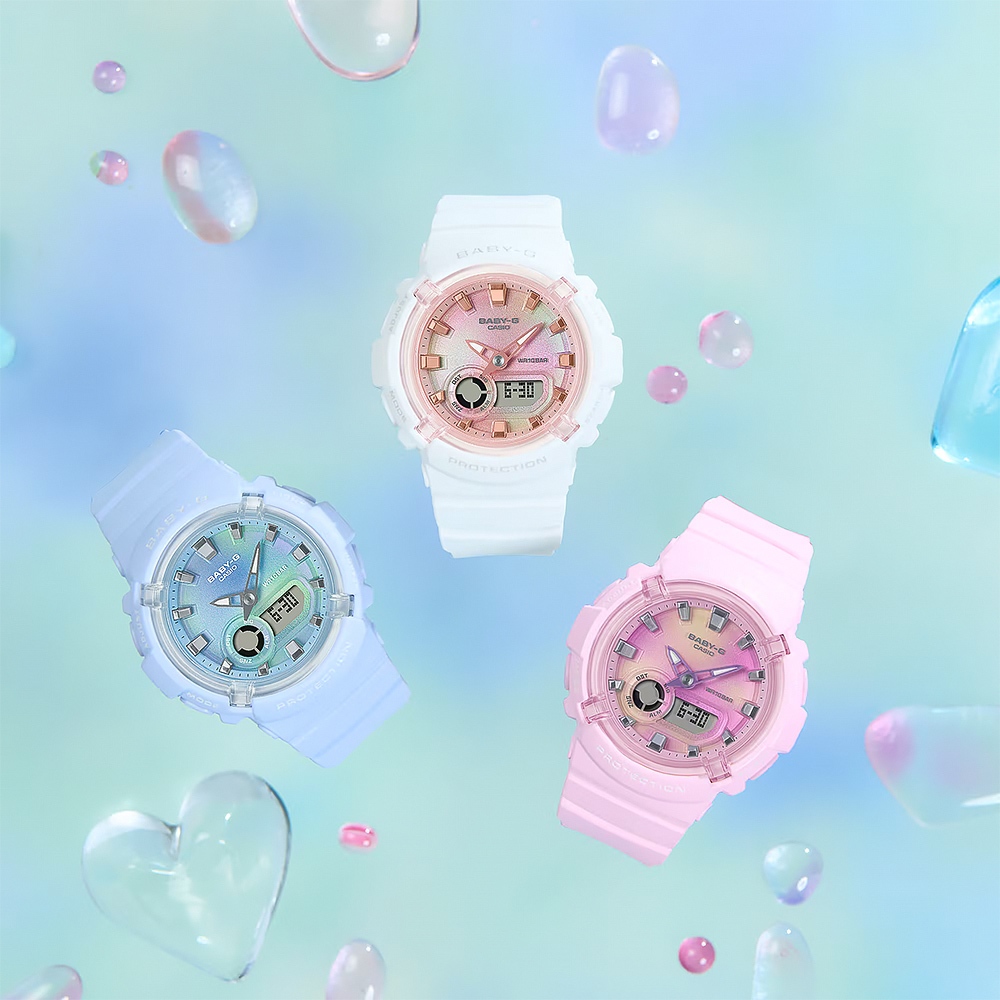 CASIO 卡西歐 BABY-G 扎染圖案雙顯手錶 BGA-280TD-4A, , large