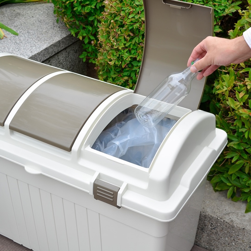 【this-this】日本RISU｜三分類環保多功能收納垃圾桶 100L, , large