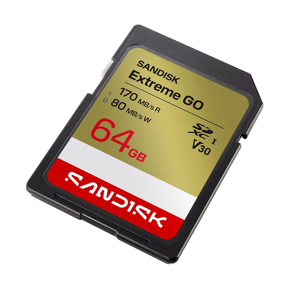 【SanDisk】Extreme GO 64G V30 UHS-I U3 SD SDXC 記憶卡, , large