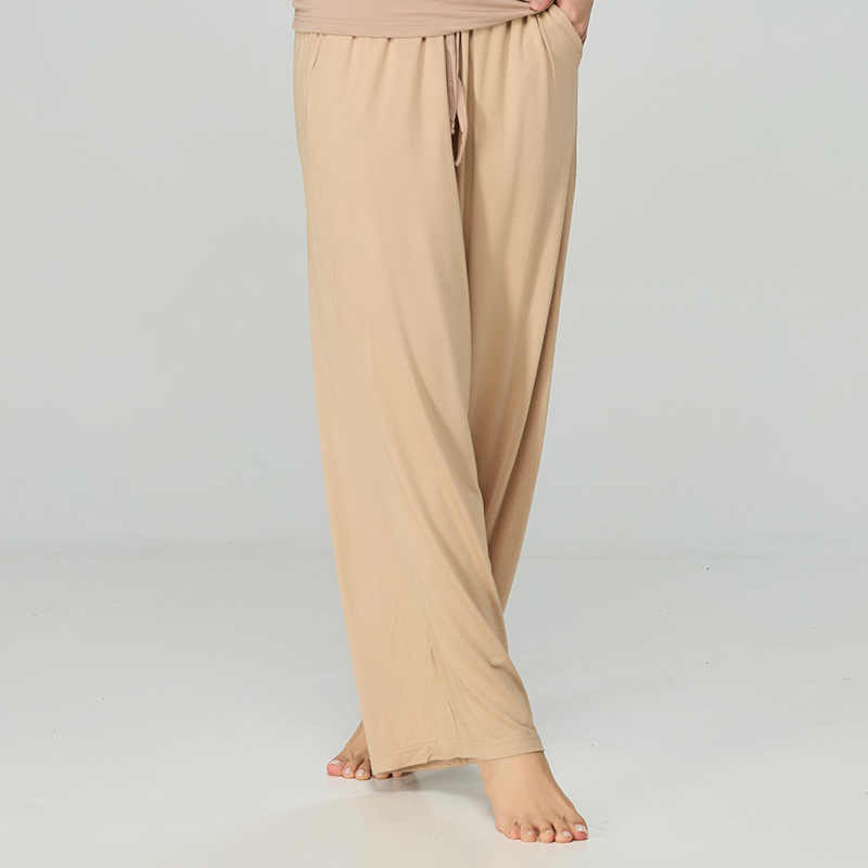 女植蠶居家長褲-膚M~L