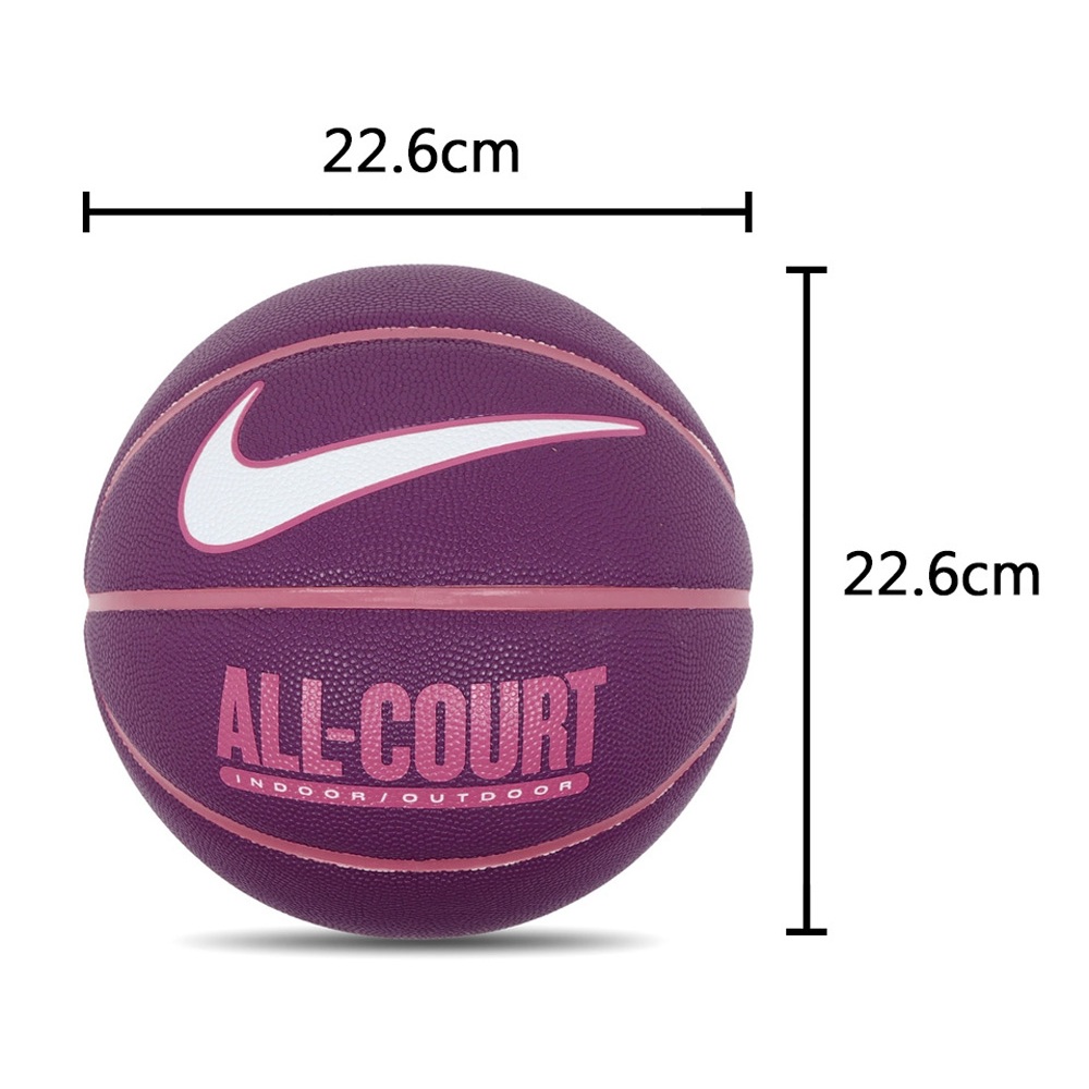 NIKE EVERYDAY ALL COURT 8P 6號球 標準籃球 比賽 訓練 運動 耐磨 深溝 精準控球 紫紅, , large
