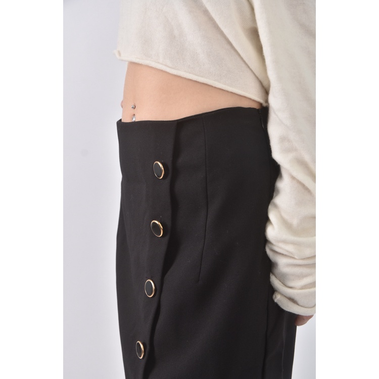 (M) clawsome韓牌質感黑色長裙二手衣, , large