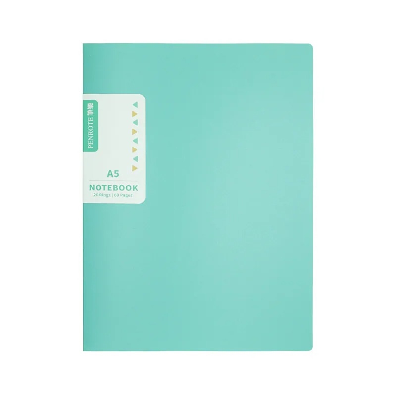 Soft-Color A5 20-Ring Loose-Leaf Notebook &ndash; Blue, , large