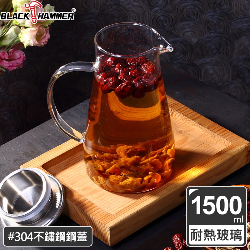 BH 沁涼耐熱玻璃水瓶1500ml, , large