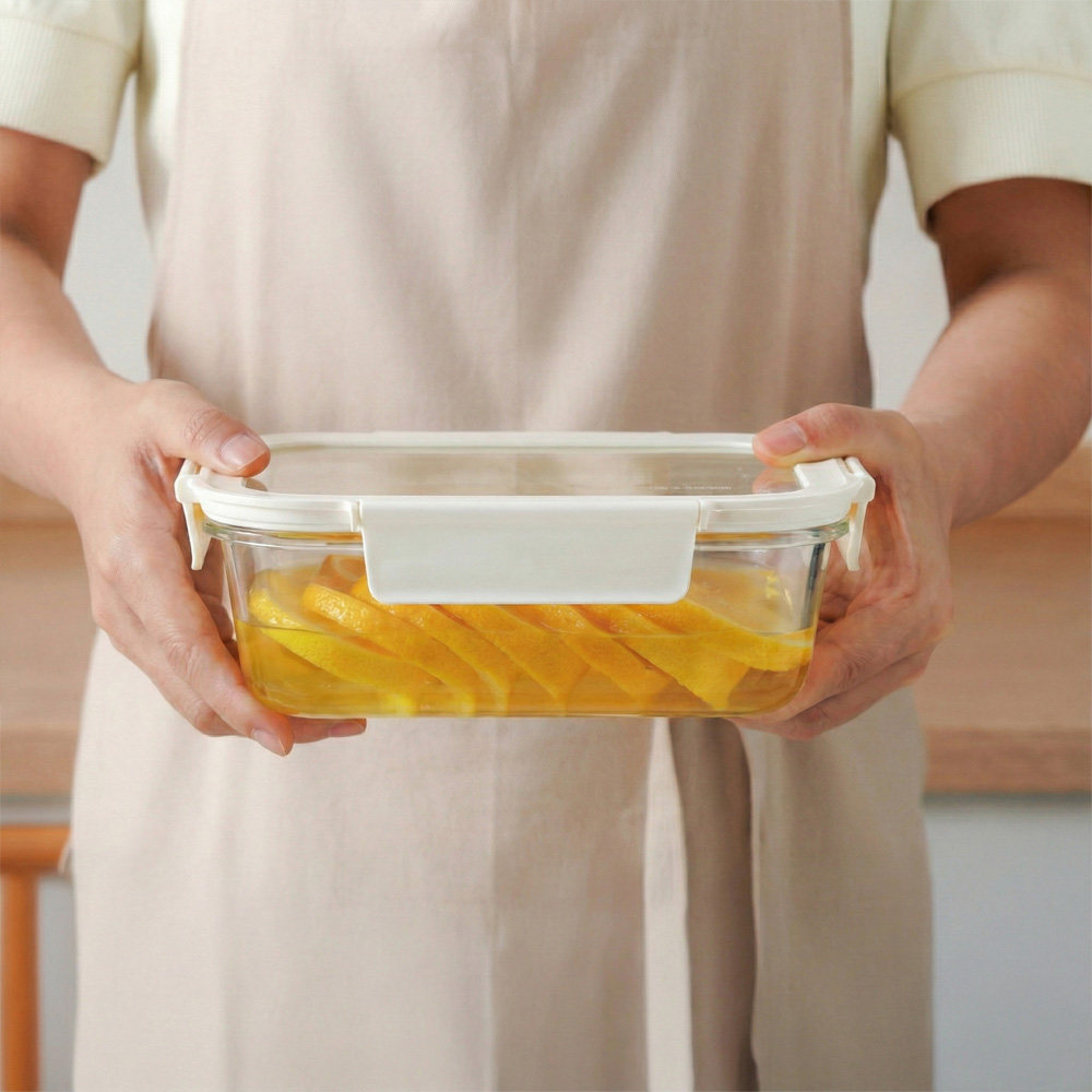 High Borosilicate Glass Food Container with Tempered Glass Lid, , large