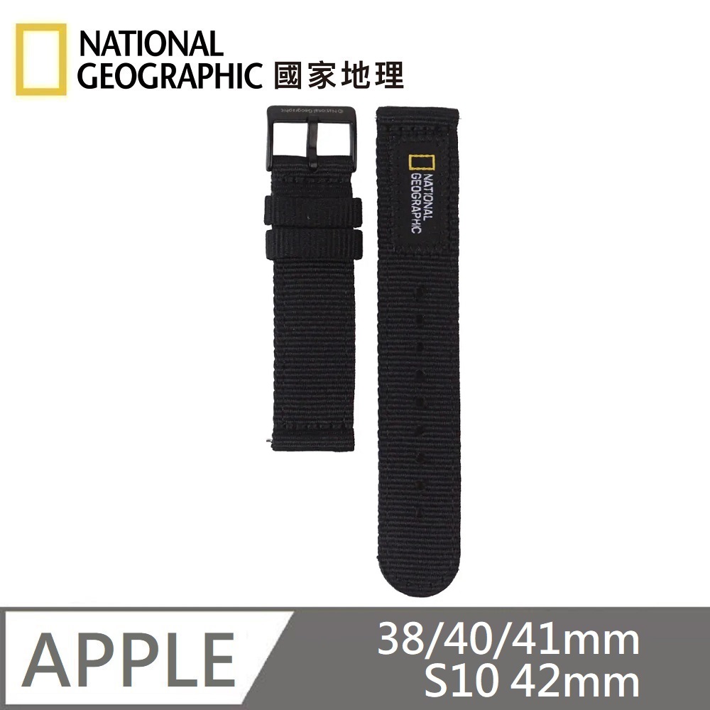 National Geographic Apple Watch Nato Strap Nylon BandApplicable to Apple Watch 38/40/41mm, S10 42mm - Black 