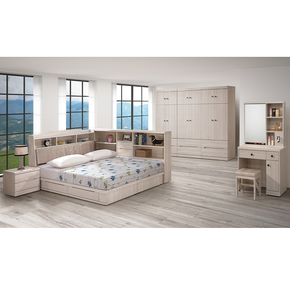 【唯熙傢俱】肯尼斯鋼刷白2.6尺化妝台, , large