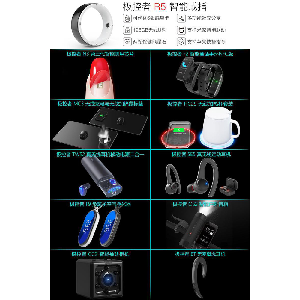 超智能 R5戒指複製機 智能 配戴 配件 手飾  感應 複製, , large