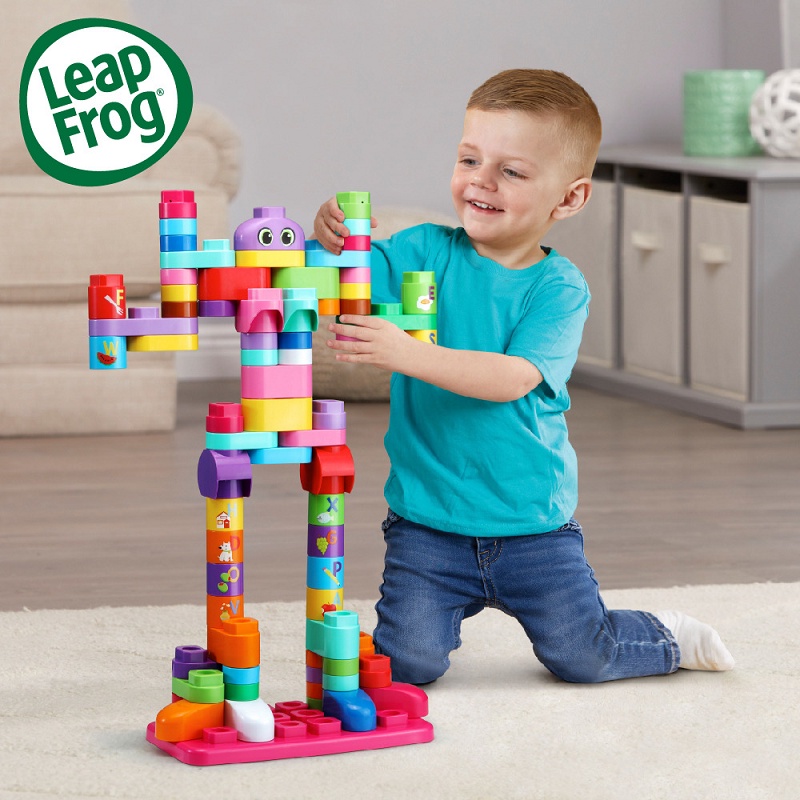 官方直營【LeapFrog】小小建築師-豪華81件積木補充盒-粉色, , large