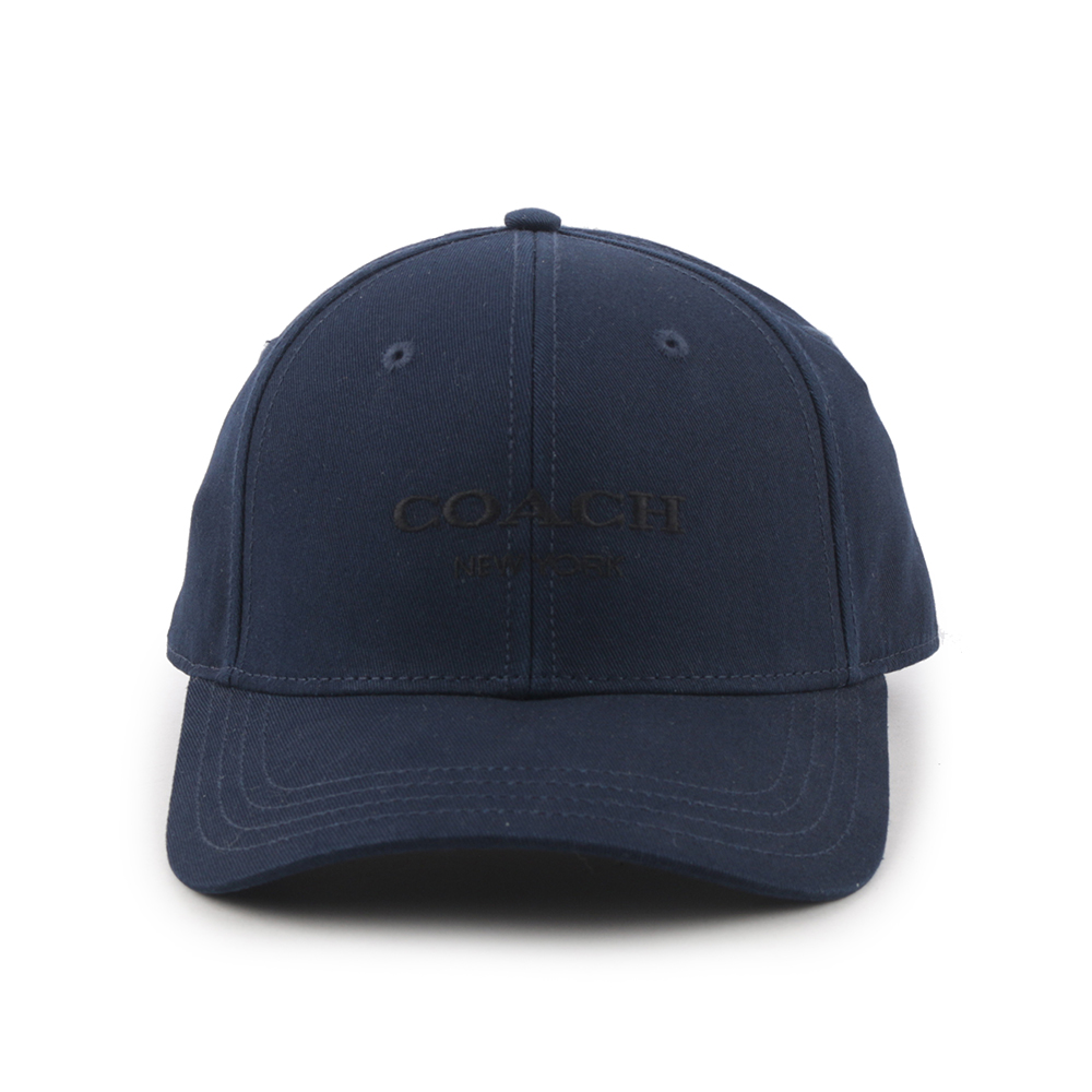 COACH 刺繡標誌棉質棒球帽 XS-S/海軍藍, , large