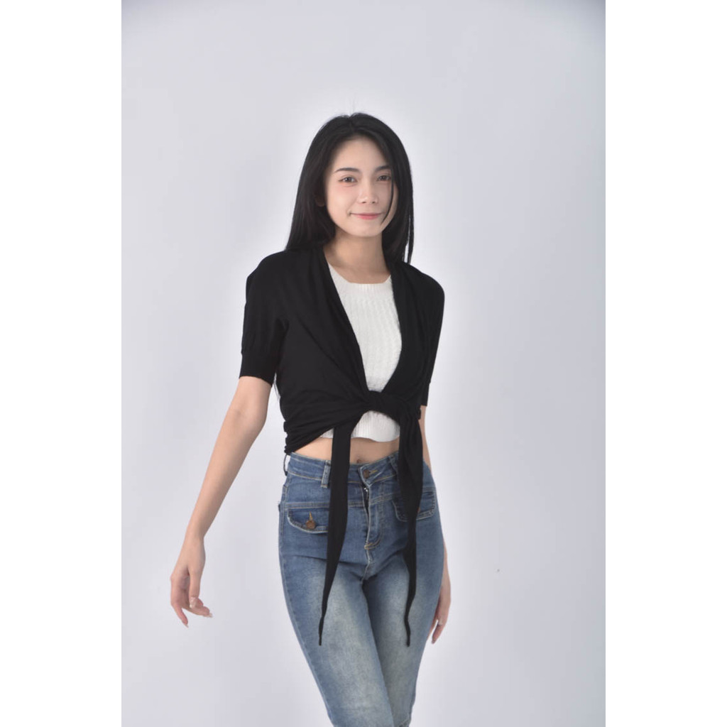 (L) livana conti質感素色黑色外套二手衣, , large