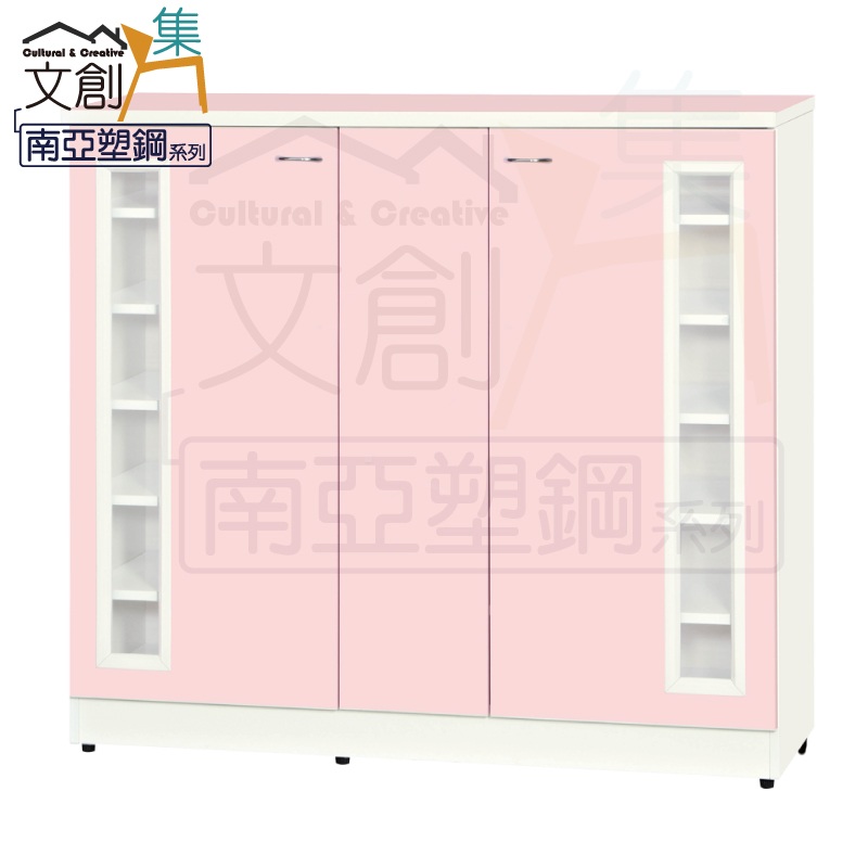【文創集】巴特 環保3.9尺南亞塑鋼三開門鞋櫃(客約商品), , large