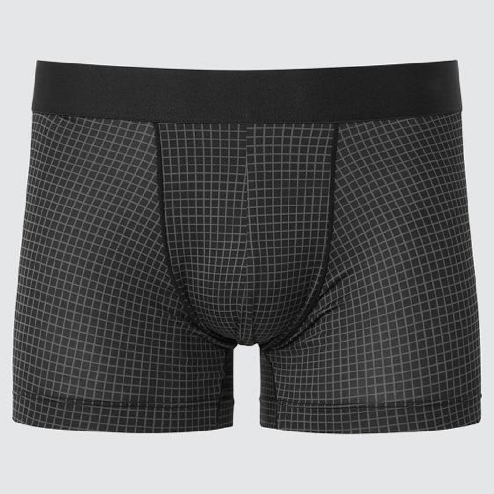 【日本 UNIQLQ】 AIRism涼感排汗低腰格紋平口男內褲 2入組(日本直購 ), , large