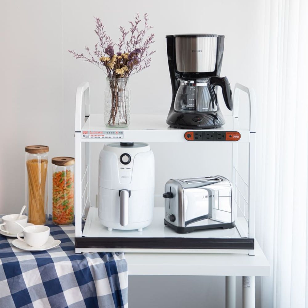 1 pull-out 2-tier shelf, , large