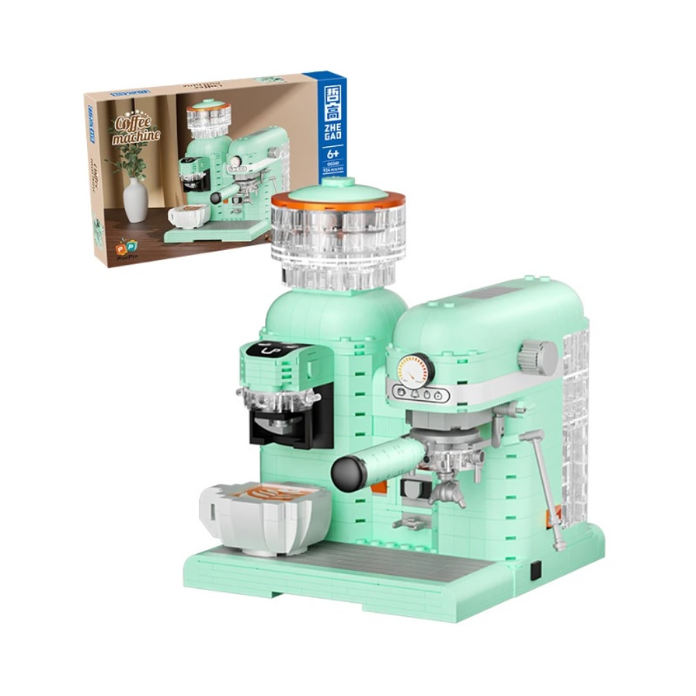 [積木共和國] 【ZHEGAO哲高】663008 咖啡機(益智拼裝積木), , large