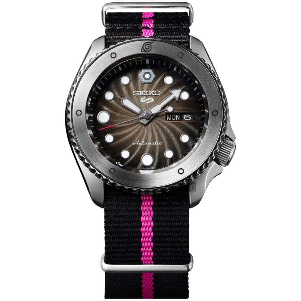 SEIKO 精工 5 Sports x火影忍者 博人 慕留人聯名機械錶SRPF65K1/4R36-09E0H, , large