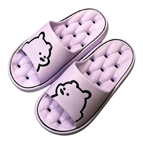 [e shoe store] Jiajia drainage slippers bathroom slippers green 24.5CM, , large