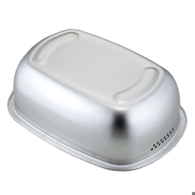 Stainless steel vegetable and fruit drain basket, , large