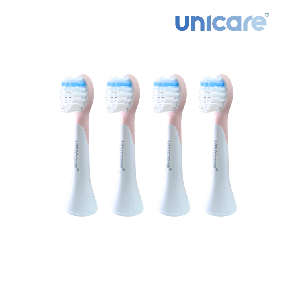 [unicare®] unibear兒童訂製電動牙刷替換刷頭四入組(兩款顏色可選), , large